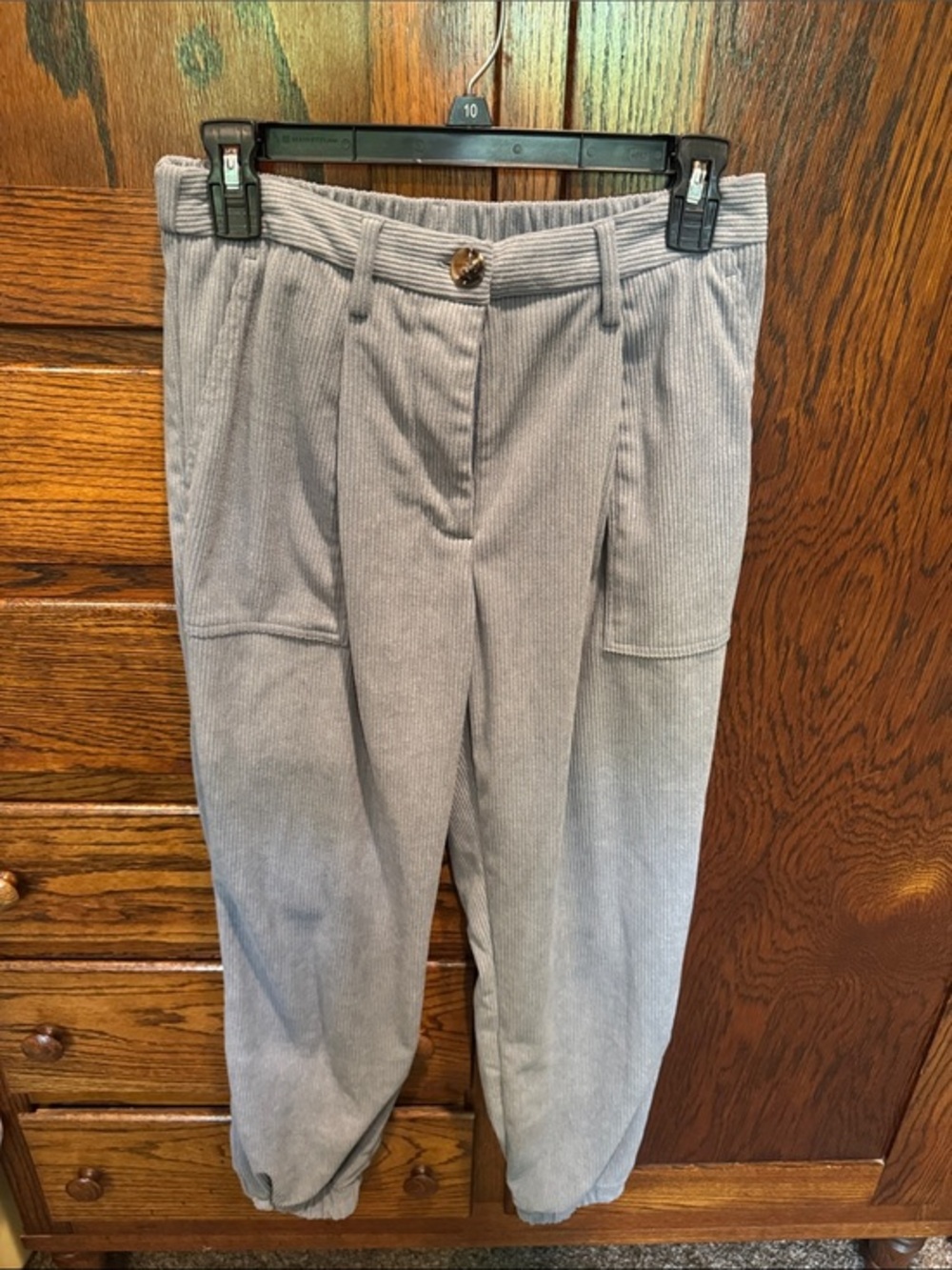HALARA Gray Corduroy Track Joggers